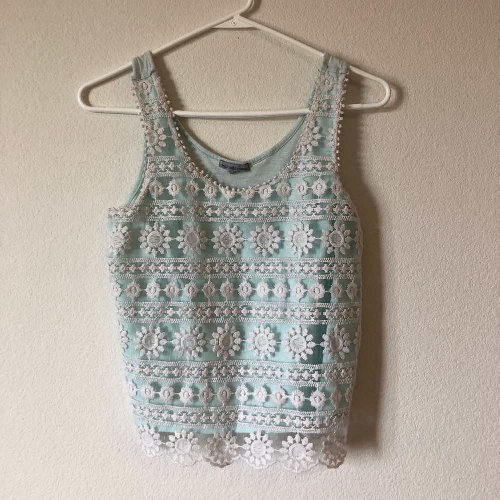 Baby Blue, Lace Tank